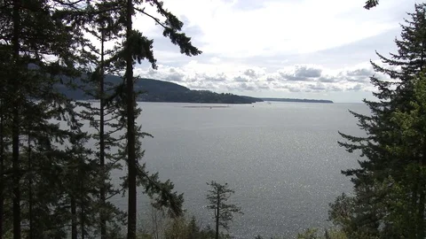 Wide long shots of ocean and boats Stock Footage 75242529