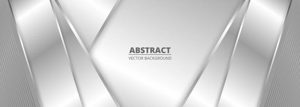 Wide luxury abstract background with silver gradient 3d diagonal lines and Stock Illustration