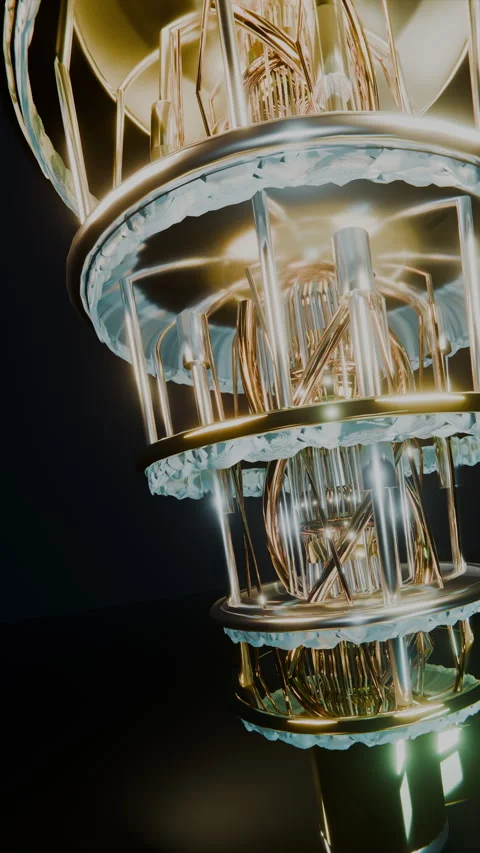 Wide Macro Glide Past Superconducting Cables, Vertical 9:16 4K Stock Footage 345542407