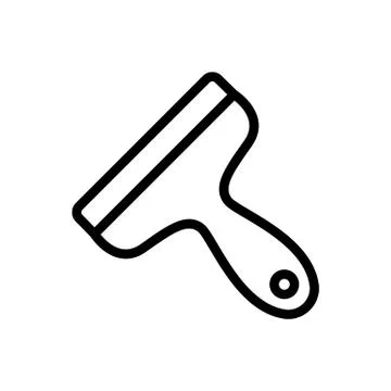 Wide mop head icon vector outline illustration 스톡 일러스트