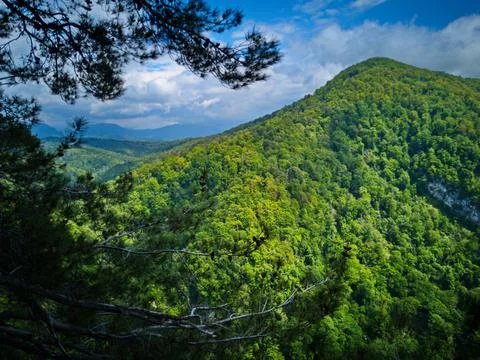 Wide mountain view Stock Photos