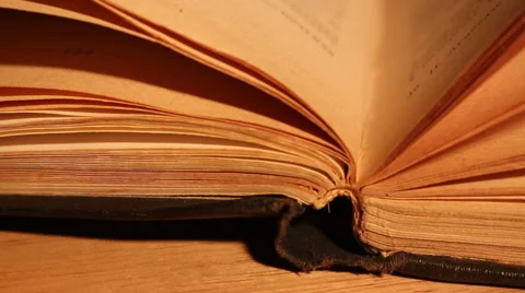 Wide-open book Stock Footage 46058986