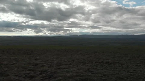 Wide Open Land Close to Ground Iceland Drone Stock Footage 186783205