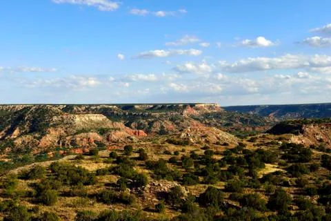 Wide open landscape Palo Duro Canyon State Park Texas USA North America Stock Photos