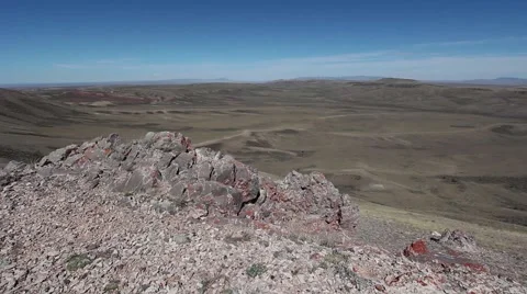 Wide open space in Wyoming Stock Footage 42683099