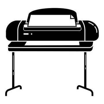 Wide oriented printer icon, simple style イラスト素材