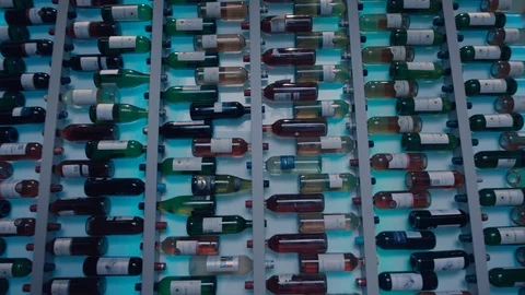 Wide Pan Wine Storage Stock-Footage 96289674