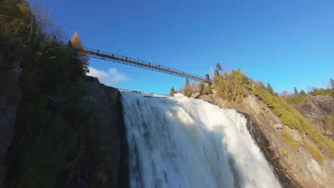 Wide panorama of waterfall valley Stock Footage 320650557