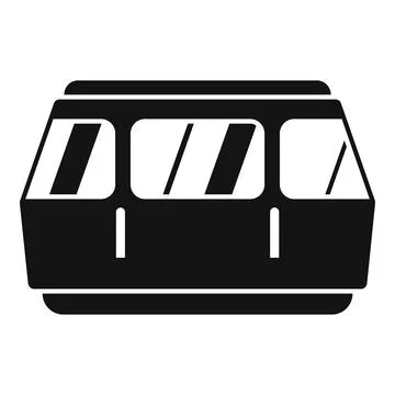 Wide passenger wagon icon simple vector. High speed train Stock Illustration