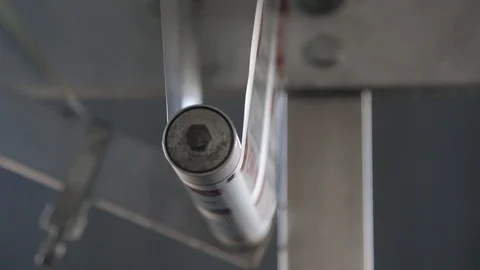 Wide plastic line going around a circular pivot on a tomato processing plant Stock-Footage 119543088