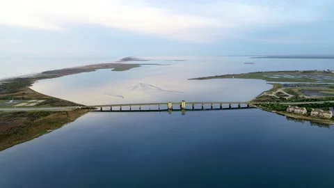 Wide push in shot on Sunrise Smith Bridge Stock Footage 155464209