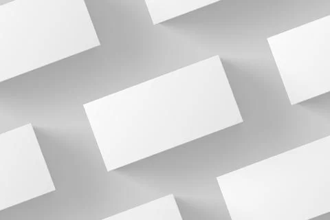 Wide Rectangle Box White Blank 3D Rendering Mockup Stock Illustration