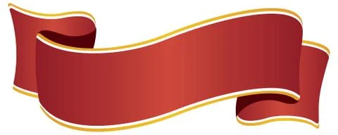 Wide red ribbon Stock Illustration