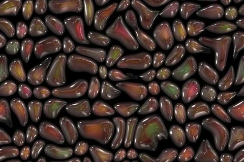 Wide repeating semiprecious pebble background Illustrazione stock