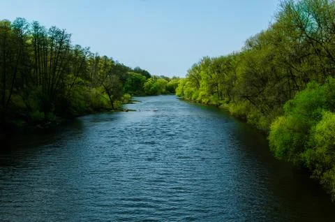 Wide river Stock Photos