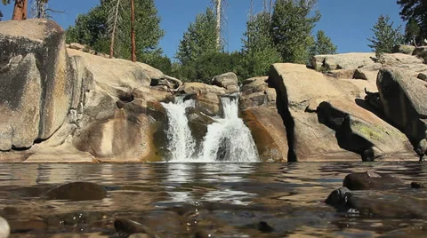 WIDE RIVER WATERFALL Stock Footage 28837155
