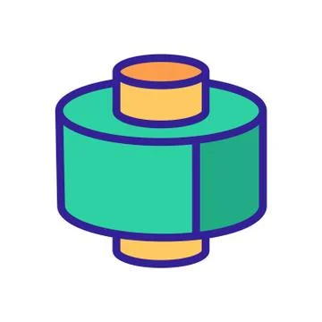Wide roll icon vector outline illustration Stock Illustration