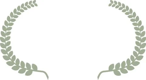Wide Round frame of Sliver laurel Ilustración de archivo