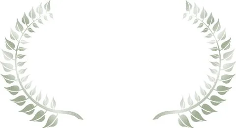 Wide Round frame of Sliver laurel Ilustración de archivo