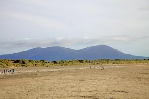 A wide sandy beach Stock Photos