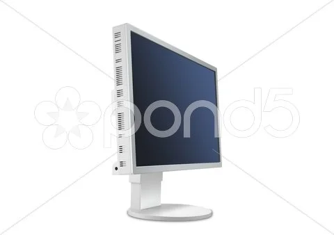 Wide Screen LCD isolated Stock Photos
