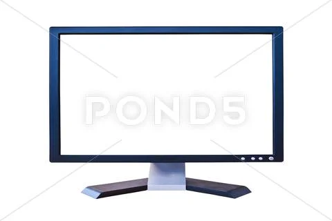 Wide screen lcd monitor with blank screen Stock Photos