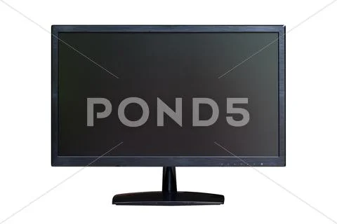Wide screen led monitor isolated with clipping path Stock Photos