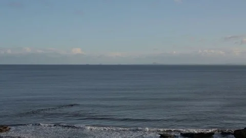 Wide seaside gentle waves (2) Stock-Footage 71392388