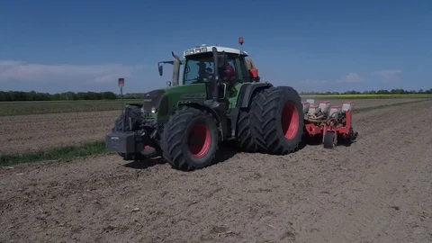 Wide seeding machine Stock Footage 113648577