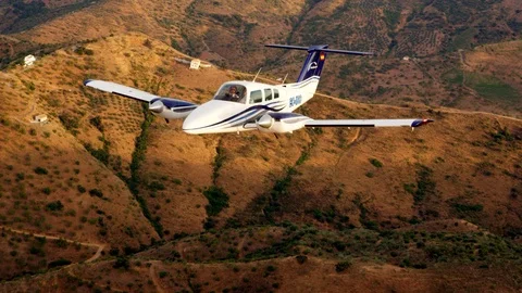 Wide Shot, 10 Seconds Or Greater, Transportation, Outdoors, Day, Flying, Video stock 95853848