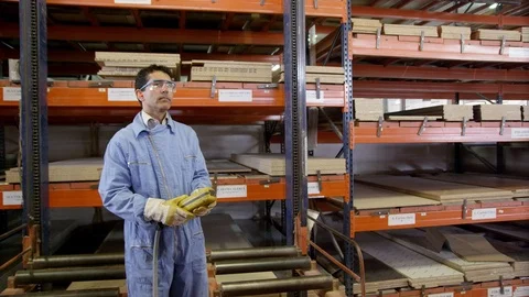 Wide Shot, 30 Seconds Or Greater, Protective Workwear, Working, Manual Worker, Stock Footage 94049304