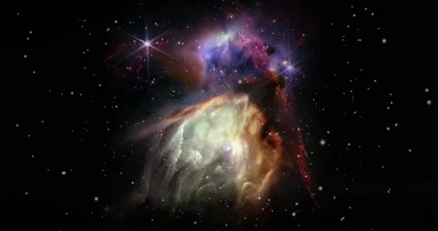Wide shot of active star-forming region, Rho Ophiuchi in the constellation Stock Footage 249046028