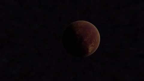 Wide shot up of an alien Planet rotating Stock Footage 242672725