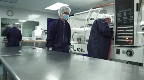 Wide Shot of Cleanroom Stock Footage 10895507