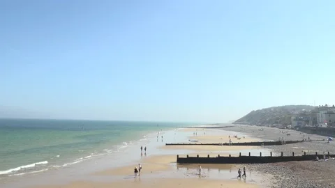 Wide shot of Cromer Beach 库存影片 160438325
