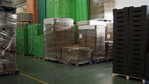 Wide Shot, Dolly Shot, Tracking Shot, Working, Technician, Warehouse, Lab Coat, Stock Footage 94011330
