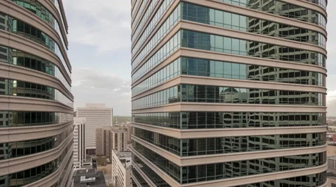 Wide Shot of Dual Highrises Video stock 65322775