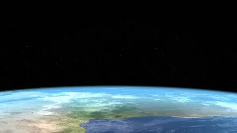 Wide shot of Earth rotating from orbit Stock Footage 172318355