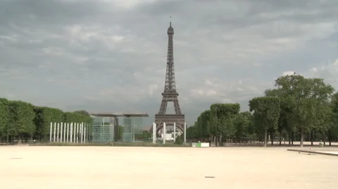 Wide Shot of Eiffel Tower in Daytime Stock Footage 52878966