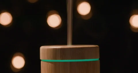 Wide shot of essential oils diffuser close shot Video stock 123139104