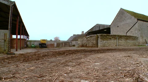 Wide shot of a Farm Stock Footage 35595312