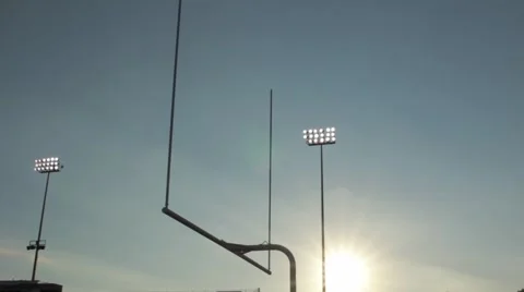 Wide shot of goalpost Stock Footage 41870637