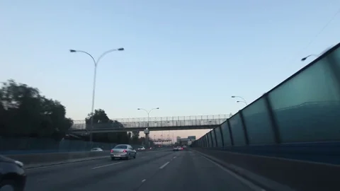 Wide shot of highway Stock Footage 77100894