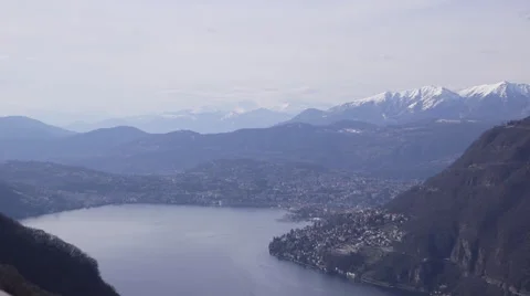 Wide shot of lake como. Stock Footage 65167952