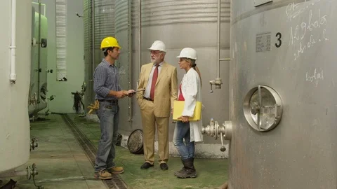 Wide Shot, Lockdown, 20 Seconds Or Greater, Standing, Talking, Indoors, Day, Video stock 94025392