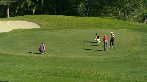 Wide Shot, Lockdown, 20 Seconds Or Greater, Sport, Golf, Golf Course, Golf Club, Stock Footage 94104608