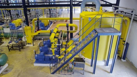 Wide Shot, Lockdown, 20 Seconds Or Greater, Climbing, Staircase, Industry, Stock Footage 94232245