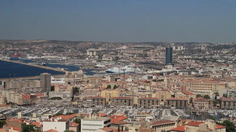 Wide shot of Marseille Stock Footage 38213748