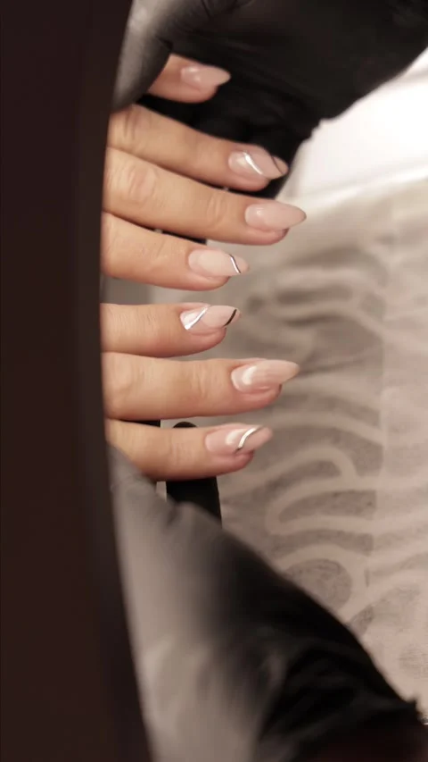 Wide Shot of Nails after a Makeover Video stock 300481196