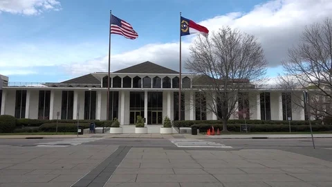 Wide shot of the NC General Assembly 스톡 동영상 105749815
